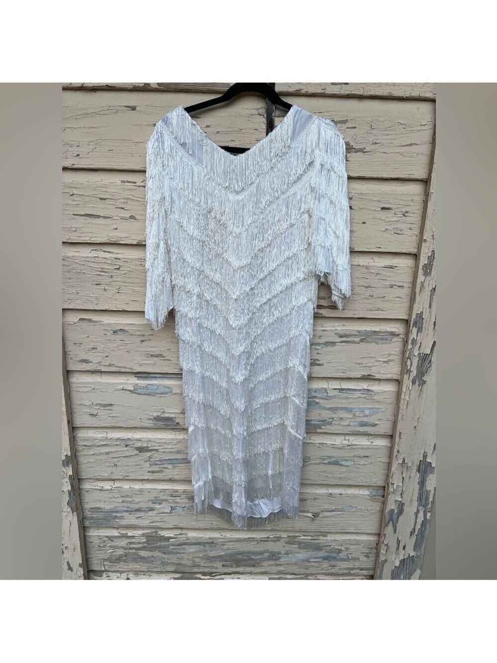 Vintage 80s Hal Ferman Donald Curtis Roaring 20s Flapper Fringe Costume Dress 12